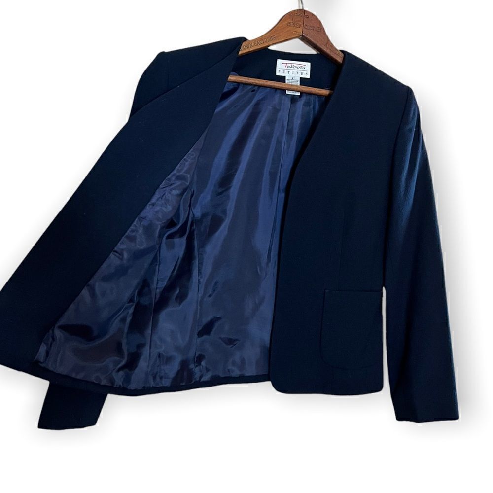 Talbots Wool Fully Lined Open Front Jacket - Picture 4 of 10